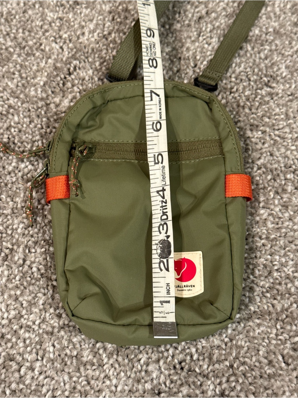 Fjallraven High Coast Olive Green Crossbody Pocket Bag - Picture 8 of 9